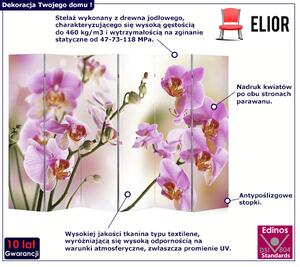 Kolorowy parawan w kwiaty - Defri 3X 217 x 170 cm