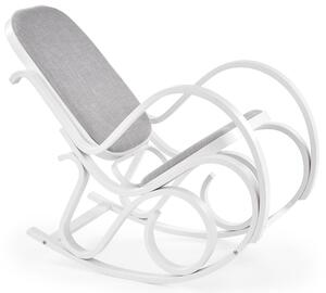 Biały drewniany fotel bujany - Dixel