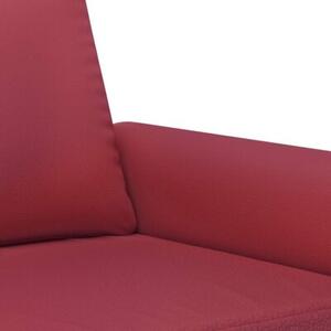 Sofa, 2-osobowa winna czerwieÅ, 120 cm, sztuczna skÃ³ra