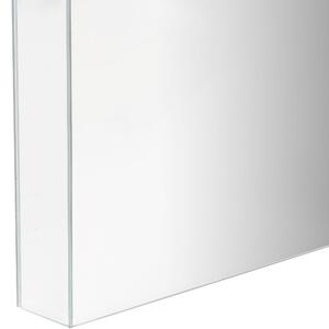 Elegancka konsola lustrzana stolik z 2 szufladami w stylu glamour srebrna Marle Beliani