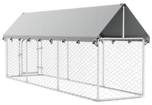 Kojec dla psa z zadaszeniem, 400 x 100 x 150 cm
