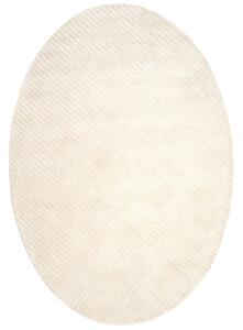 MebleMWM Dywan owalny z wiskozy SIERRA Ivory Oval | Kremowy