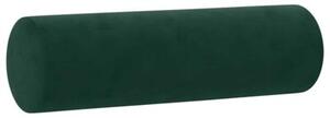Sofa 3-osobowa z poduszkami, ciemnozielona, 180 cm, aksamit