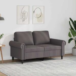 Sofa, 2-osobowa szary, 120 cm, sztuczna skÃ³ra