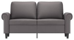 Sofa, 2-osobowa szary, 120 cm, sztuczna skÃ³ra