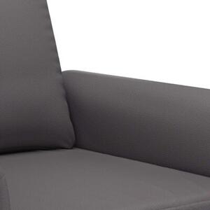 Sofa, 2-osobowa szary, 120 cm, sztuczna skÃ³ra