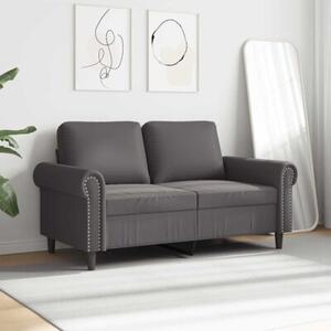 Sofa, 2-osobowa szary, 120 cm, sztuczna skÃ³ra