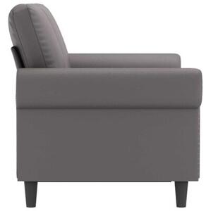 Sofa, 2-osobowa szary, 120 cm, sztuczna skÃ³ra