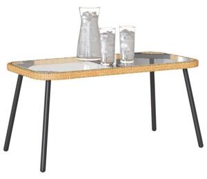 Stolik kawowy brązowy i czarny 90 x 45 x 43 cm