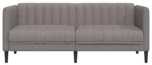 Sofa 2-osobowa, kolor taupe, tapicerowana tkaninÄ