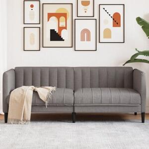 Sofa 2-osobowa, kolor taupe, tapicerowana tkaninÄ