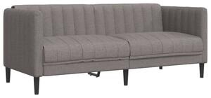 Sofa 2-osobowa, kolor taupe, tapicerowana tkaninÄ
