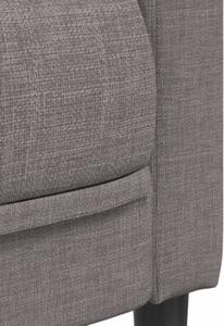Sofa 3-osobowa, kolor taupe, tapicerowana tkaninÄ