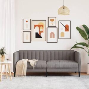 Sofa 2-osobowa, kolor taupe, tapicerowana tkaninÄ