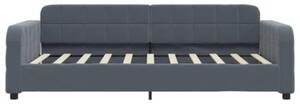 Sofa z materacem do spania, ciemnoszara, 90x190 cm, aksamit