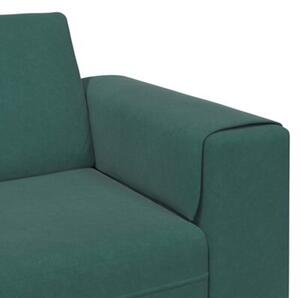 Nowoczesna sofa do salonu w ciemnej zieleni z poduszkami i poliesterowymi podÅokietnikami