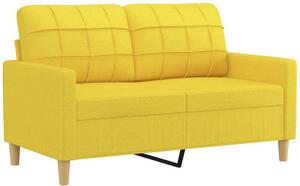 Sofa 2-osobowa, jasnoÅ¼Ã³Åta, 120 cm, tapicerowana tkaninÄ
