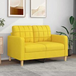 Sofa 2-osobowa, jasnoÅ¼Ã³Åta, 120 cm, tapicerowana tkaninÄ