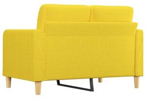 Sofa 2-osobowa, jasnoÅ¼Ã³Åta, 120 cm, tapicerowana tkaninÄ