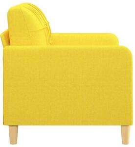 Sofa 2-osobowa, jasnoÅ¼Ã³Åta, 120 cm, tapicerowana tkaninÄ
