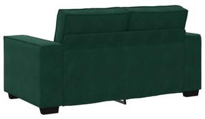 Sofa 2-osobowa, ciemnozielona, 160x78x84 cm, tapicerowana aksamitem