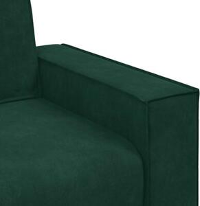 Sofa 2-osobowa, ciemnozielona, 160x78x84 cm, tapicerowana aksamitem