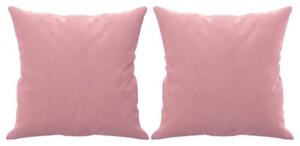 Sofa 2-osobowa z poduszkami, rÃ³Å¼owa, 120 cm, aksamit
