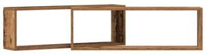 Półka naścienna z półką 2 szt. stare drewno 80 x 15 x 26 cm