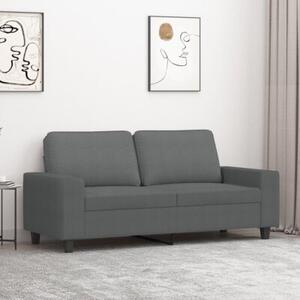 Sofa 2-osobowa, ciemnoszara, 140 cm, tapicerowana tkaninÄ