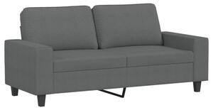 Sofa 2-osobowa, ciemnoszara, 140 cm, tapicerowana tkaninÄ