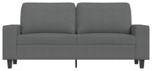Sofa 2-osobowa, ciemnoszara, 140 cm, tapicerowana tkaninÄ