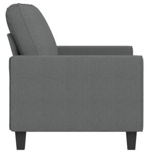 Sofa 2-osobowa, ciemnoszara, 140 cm, tapicerowana tkaninÄ