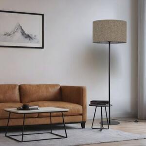 Lampa podłogowa glamour TK Lighting VELLUM BLACK 16167, czarna, 150 cm, E27, z włącznikiem nożnym