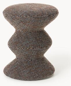 Okrągły puf tapicerowany Zig Zag