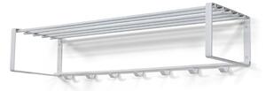 Biały metalowy wieszak ścienny z półką 100 cm Rex – Spinder Design