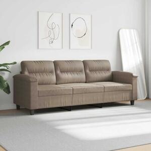 Sofa, 3-osobowa taupe, 180 cm, tapicerowana mikrofibrÄ