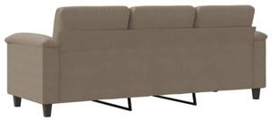 Sofa, 3-osobowa taupe, 180 cm, tapicerowana mikrofibrÄ