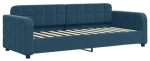 Sofa z materacem do spania, niebieska, 80x200 cm, aksamit