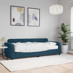Sofa z materacem do spania, niebieska, 80x200 cm, aksamit