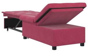 Nowoczesna sofa z funkcjÄ spania w kolorze czerwonego wina z aksamitnym wykoÅczeniem