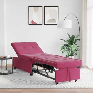 Nowoczesna sofa z funkcjÄ spania w kolorze czerwonego wina z aksamitnym wykoÅczeniem