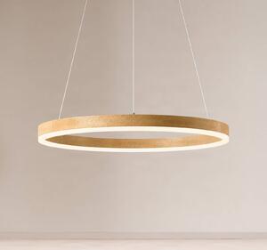 Lampa wisząca Thelma Lucande, możliwość ściemniania, jasne drewno, salon / jadalnia, tworzywo sztuczne, nowoczesny