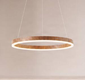 Lampa wisząca Thelma Lucande, możliwość ściemniania, ciemne drewno, salon / jadalnia, tworzywo sztuczne, nowoczesny