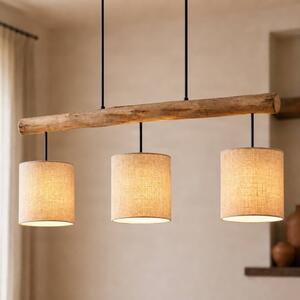 Lampa wisząca Jorvan Lucande, możliwość ściemniania, biały / opal, salon / jadalnia, tkanina / materiał / jedwab, nowoczesny