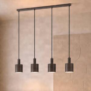 Lampa wisząca Ovelia Lindby, możliwość ściemniania, brązowy / rdzawy, salon / jadalnia, metal, nowoczesny
