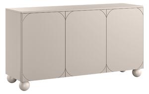 Komoda Sonatia II 150 cm trzydrzwiowa - kaszmir / nogi kule