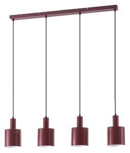 Lampa Wisząca Lindby, Ovelia, ściemnialny, czerwony, kuchnia, metal, nowoczesny
