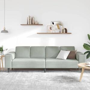 Nowoczesna sofa do salonu w kolorze jasnoszarym z poduszkami komfortowymi i eleganckimi akcentami