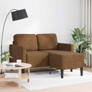 Sofa 2-osobowa z szezlongiem w ksztaÅcie litery l brÄ zowa