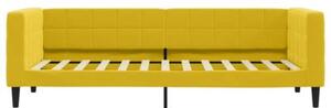 Sofa z materacem do spania, żółta, 80x200 cm, aksamit